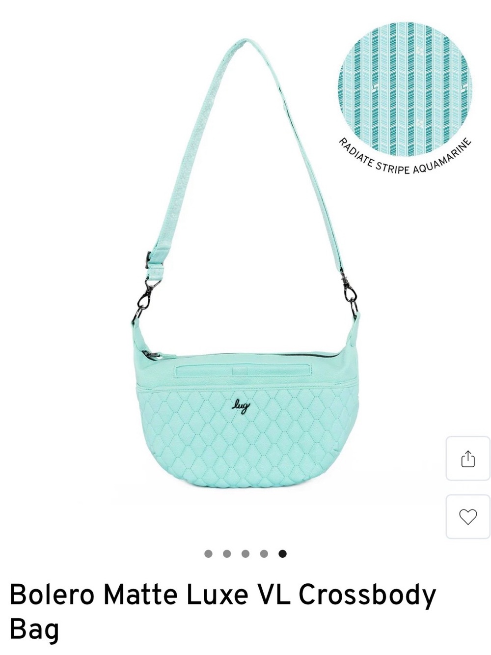 NWT- Lug Bolero Matte Luxe Aquamarine